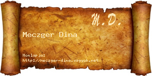 Meczger Dina névjegykártya